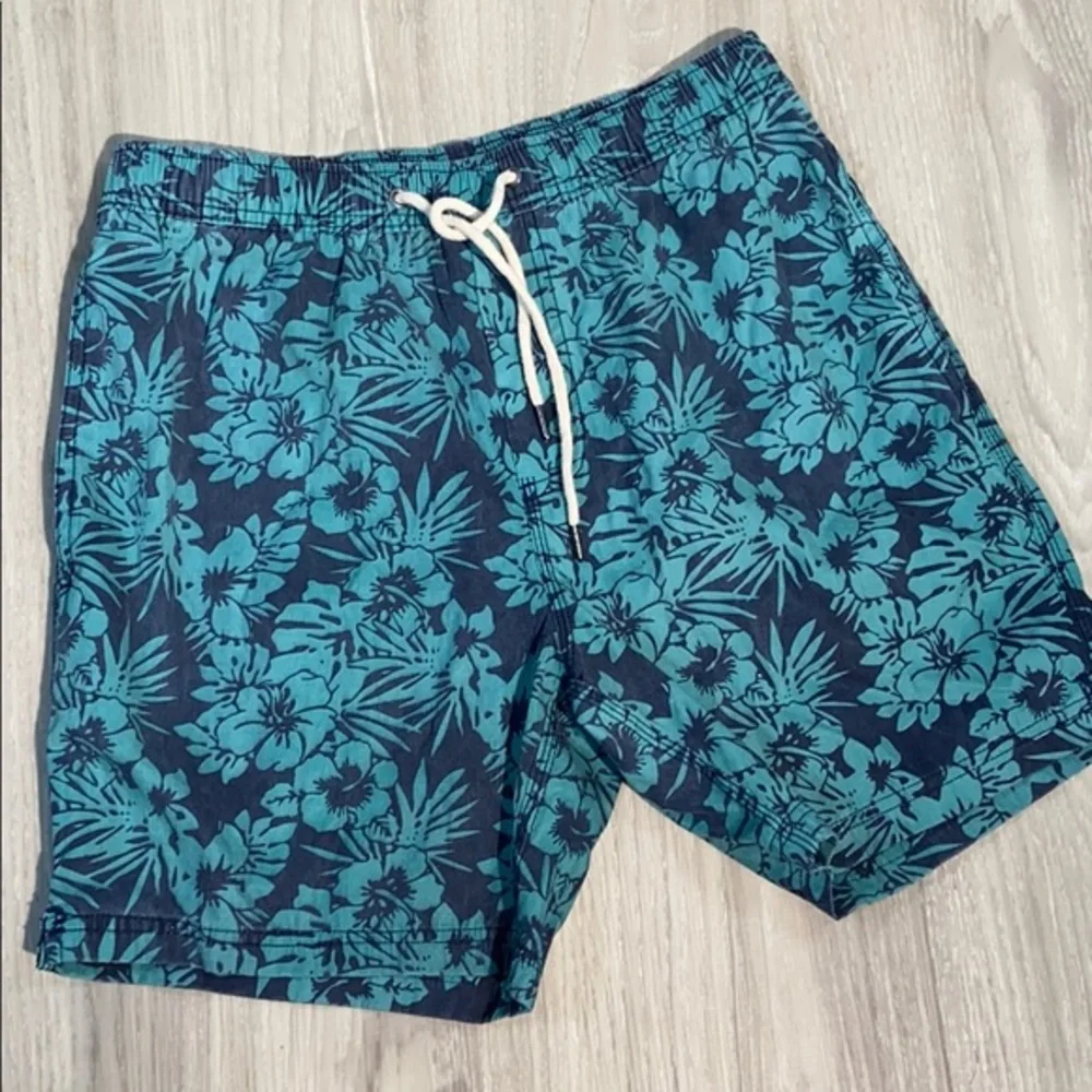 7 Diamonds pull on casual Hawaiian print shorts - Picture 1 of 5